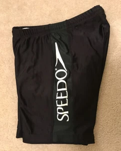 Youth (Big) Boys Speedo Black Padded Biking Shorts w/Drawstring Sz L *Waist 24in - Picture 1 of 5