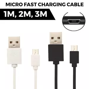 Mobile Phone CHARGER CABLE MICRO USB CHARGING LEAD 1M/2M For HUAWEI P SMART - Picture 1 of 26