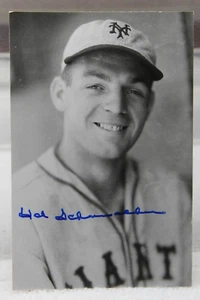 Hal Schumacher autographed vintage New York Giants 4x6 photo - Picture 1 of 1