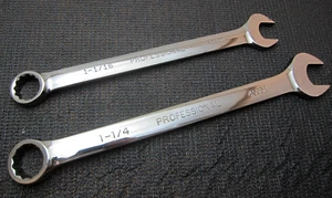 2 LLAVES COMBINADAS PULIDAS ARTESANAS PROFESIONALES ESTADOS UNIDOS. 1-1/16 y 1-1/4". 45950-2 - Imagen 1 de 14
