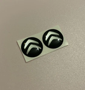 2 X CITROEN REMOTE KEY FOB 14mm LOGO EMBLEM BADGES STICKER - Picture 1 of 1
