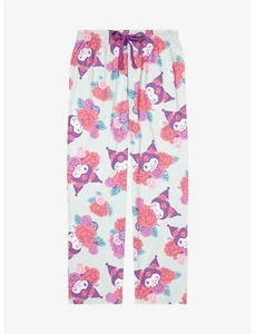 Sanrio Kuromi Floral Allover Print Sleep Pants XS - Picture 1 of 2