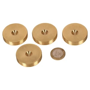 PrecisionGeek CNC XLARGE Slim Brass Speaker Spike Pads 40mm 4pcs - Zdjęcie 1 z 2
