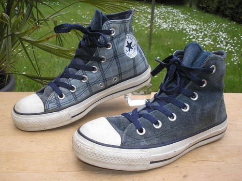 Sneaker originali CONVERSE Chucks Taylor HI taglia 36 blu unisex pelle!!!