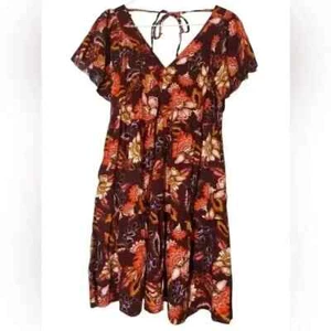 Old Navy Women's V-Neck Tiered Floral Mini Swing Dress Size XS - Picture 1 of 5