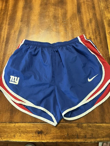 Nike Women's New York Giants Lined Running Shorts Red Blue Cover