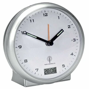 NEW Radio Control Alarm Clock Bedside Mantel crescendo alarm analogue Digital - Picture 1 of 3