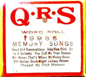 QRS Word Roll MEMORY SONGS Multi Song 9985 Player Piano Roll - Picture 1 of 1