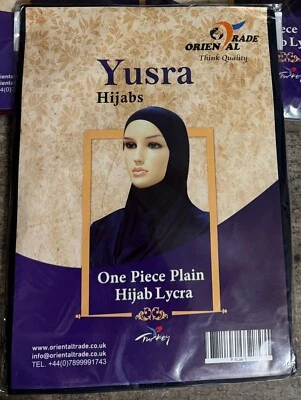 ORIENTAL TRADE YUSRA Hijab One Piece Plain Hijab Lycra Scarf, Pull on instant, Scarve