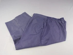 Vintage Alfred Dunner Woman Capri 20W Stretch Blue White Stripe Poly/Cotton E25 - Picture 1 of 7