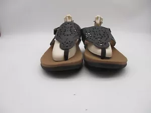 Rockport Ridge CH4437 Black Cutout Thong Sandals Women's Size 9 - Picture 1 of 8