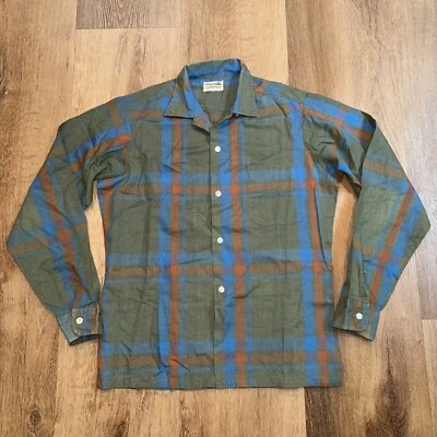 Vtg 50s 60s Pennleigh Shirt MCM Prep Button Up Square Bottom Youth Kids Boys 16 - Image 1 of 4