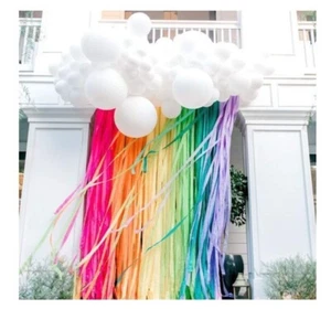 83pcs Rainbow Cloud Balloon Arch Crepe Garland Birthday Wedding Party Decoration - Picture 1 of 4