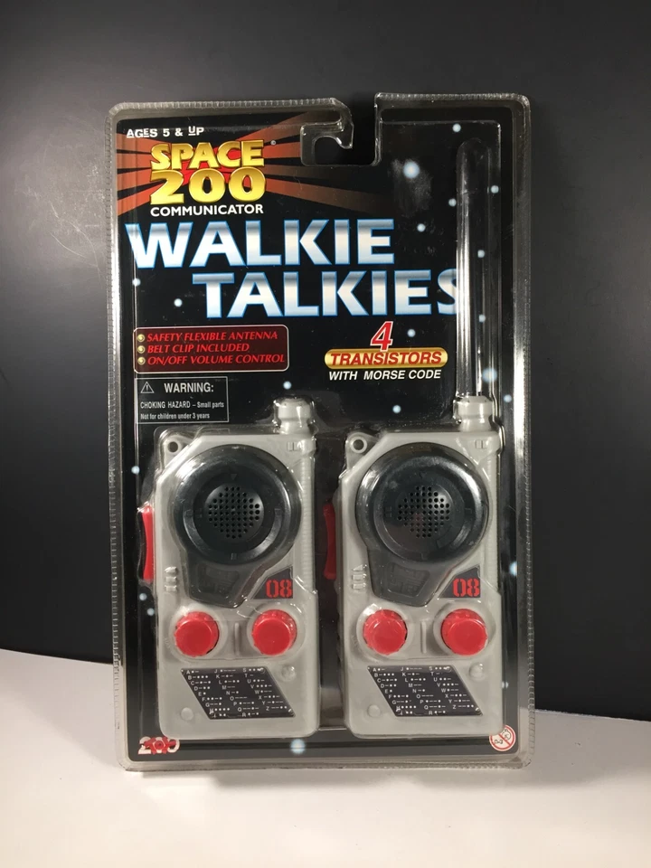 Space 200 Communicator Walkie Talkies 4 Transistors NOS 1999 Vtg Toy #15040