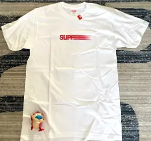 Nuova maglietta Supreme Motion Logo Medium 2010 bianca rossa vintage CDG scatola logo - Foto 1 di 2