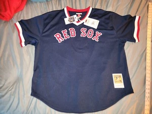 TED WILLIAMS #9 BOSTON RED SOX Mitchell & Ness BP BASEBALL Jersey 2XL/52 NWT - Picture 1 of 12