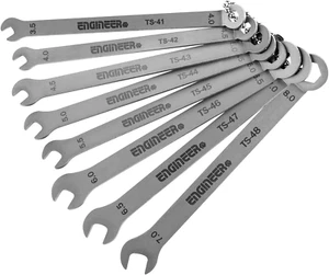 Super Slim/Thin 8-In-1 Mini Spanner Set Combination Wrench Set, Metric Sizes, St - Picture 1 of 9