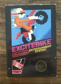 Excitebike Circle Rev A (Nintendo NES) Complete in Box GREAT Shape