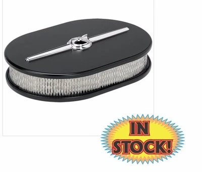 Billet Specialties 15324 - Small Streamline Air Cleaner - Black/Polished - Image 1 of 4