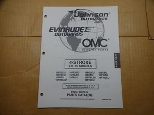 1997 OMC 9.9 15 HP 4 Stroke Outboard Motor parts catalog 438696 Johnson Evinrude - Picture 1 of 4
