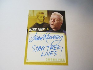 Star Trek TOS Captains Collection Sean Kenney as Pike Inscription Autograph A6