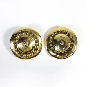 Vintage Signed Alexis Kirk Modernist Enamel Statement Clip Earrings - Picture 1 of 5