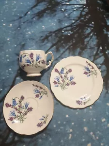 Colcough 'Heatherbell' Plate, Cup & Saucer Trio - Picture 1 of 11