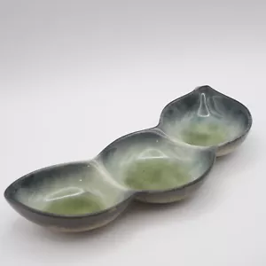 Plate L21.3cm Bean-shaped partitioned plate Condiment Japanese pottery - Foto 1 di 6