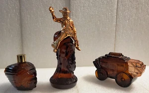 AVON VINTAGE BUCKING BRONCO, INDIAN HEAD, POSTKUTSCHE - 2 VOLL MIT ETIKETTEN, 1 LEER - Bild 1 von 11