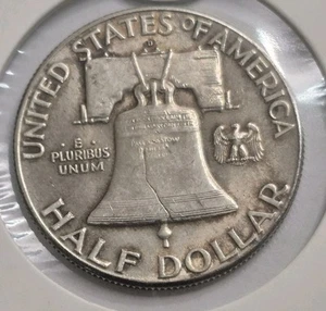 1948-D Denver Mint Silver Franklin Half Dollar Full Bell Lines - Picture 1 of 2
