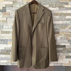 Kiton Napoli Men’s Blazer Sport Coat Beige Wool Size 52R IT 42R - Picture 1 of 8