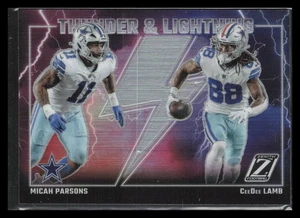 2023 Panini Zenith Thunder and Lightning #7 CeeDee Lamb Micah Parsons Cowboys - Picture 1 of 2
