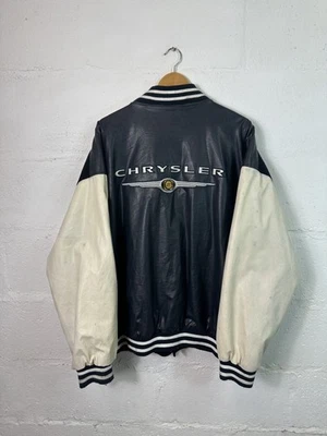 Винтажная черная кожаная куртка Chrysler - Изображение 1 из 4