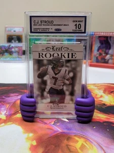 CJ Stroud 2023 Leaf Rookie Achievement #RA11 CCG gema como nueva 10 - Imagen 1 de 5