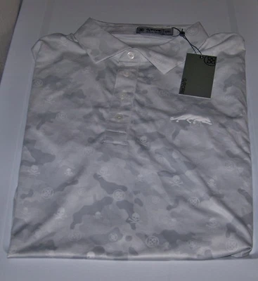 NEW G/FORE Polyester & Spandex Golf Polo Button Shirt GROVE XXIII Gray Camo 2XL - Image 1 of 4