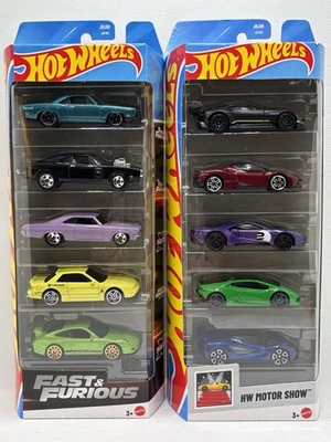Hot Wheels HW Showroom Ferrari 5-pack and Fast & Furious 5 Pack Lot Of 2 - Image 1 of 4