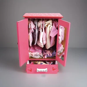 perro gato muñeca armario ropa rosa - Imagen 1 de 13