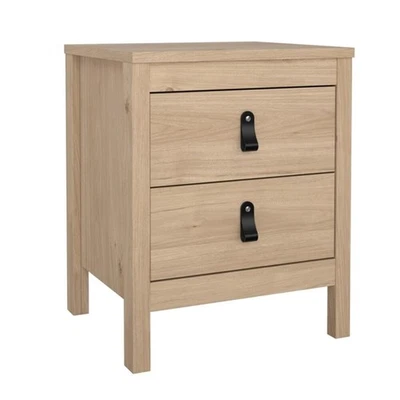 Mesita de noche de dormitorio Tvilum Madrid con 2 cajones en Jackson Hickory Foto 1 de 4