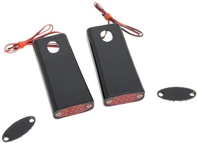 Pro-One Fender Strut LED Marker Lights Black Red for Harley Softail 1984-2017 - Image 1 of 1