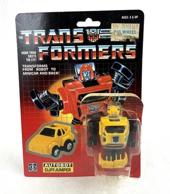 Autobot Bumblejumper Cliffjumper Transformers G1 Figure w/ Card Back 1985 Hasbro - Image 1 of 3