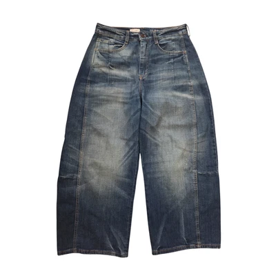 Jeans Pilcro X Anthropologie The KENNA tiro medio Heritage barril pierna ancha talla 28 Foto 1 de 4