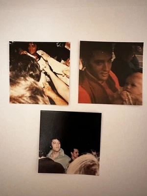 Elvis Presley 3 x Original Colour Candid Polaroid Photos Early 70s Rare LOA - Image 1 of 4