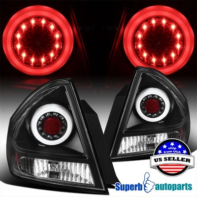 Fits 2006-2013 Chevy Impala Black Halo LED DRL Tail Lights Rear Brake Lamps - Изображение 1 из 4