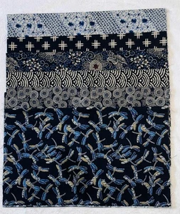 Keepsake Quilting Japanese Indigo Medley 6 Half yard cuts 100% Cotton - Picture 1 of 2