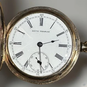 Hunter Seth Thomas Hebel Set. Gravur. Funktioniert! Orig Karton Familienbesitz - Bild 1 von 18