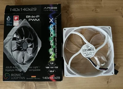 Noiseblocker NB-eLoop X B14-P ARGB, PWM - 140mm, white - Image 1 of 3