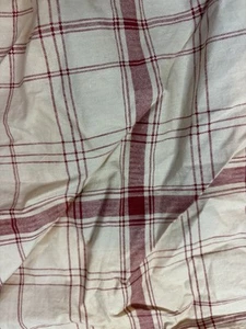 Mary Jane's Home Queen Bed Skirt Red Beige Plaid Country Cottage Farmhouse - Picture 1 of 8