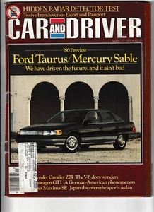 Revista Car and Driver edición de marzo de 1985 "Ford Taurus / Mercury Sable" - Imagen 1 de 1