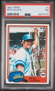 1981 Topps #9 - PETE LaCOCK - PSA 7 Near Mint - Picture 1 of 2