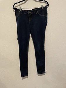 Liz Lange Jeans Maternity Small Skinny Blue Dark Wash Denim Stretch - Picture 1 of 7